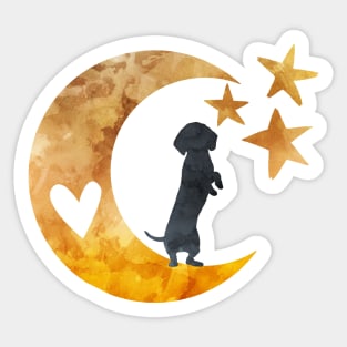 Dachshund Art Silhouette Sticker